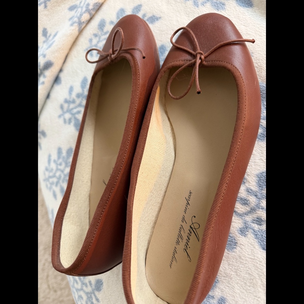 Anniel Cognac Ballerina Flats- 8